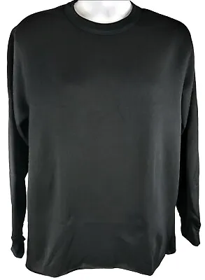 Indera Mens Black Long Sleeve Thermal Shirt New With Tags Size Large Winter Wear • $6.99