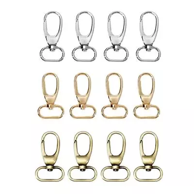 4x Metal Swivel Clasp Lanyard Clips Snap Hooks Lobster Claw • £6.48