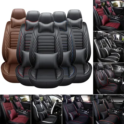 OTOEZ Universal Car Seat Cover Full Set Waterproof Leather Front Rear 5 Seats • $79.98