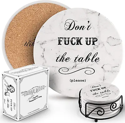 Funny Drink Coasters - House Warming Gifts New Home Couple Decorations For Livi • $25.34