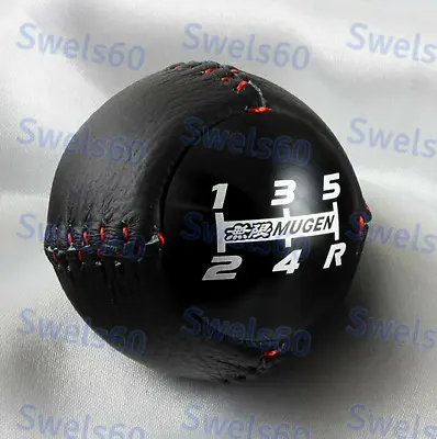 $86.52 • Buy For Mugen Black Leather Shift Knob 5 Speed CRZ Type R Civic FA5 FG2 SI
