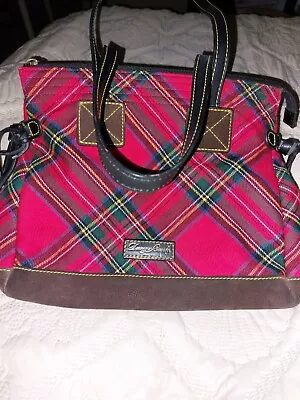 Dooney & Bourke Red Tartan Plaid Large Erica Shoulder Bag • $90