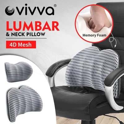 $19.88 • Buy VIVVA Memory Foam Lumbar Back Pillow Cushion Chair Support Home Car Office Seat
