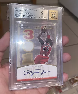 2007 Fleer Hot Prospects Michael Jordan Patch Auto Autograph Card Beckett BGS 9 • $13500