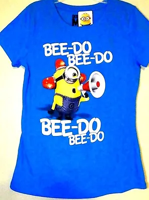 Despicable Me Minion T Shirt One Eye Stuart Fireman Kids Girls Top Tee Shirt Blu • $17.95