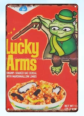 Lucky Arms Star Wars Cereal Box Art Metal Tin Sign Nostalgic  Retro Decoration • £15.28