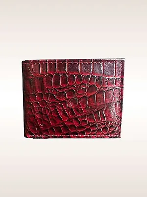 Billetera De Cocodrilo Hombre Cartera Lagarto Piel Men Crocodile Leather Wallet • $9.99