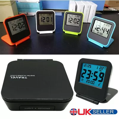 £9.49 • Buy 2022 NEW Portable Desk Alarm Clock, Foldable Tabletop Digital Travel Alarm Clock