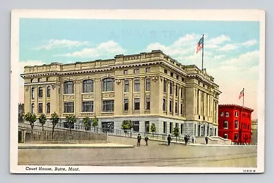 Postcard Court House In Butte Montana Vintage Linen J17 • $4.49