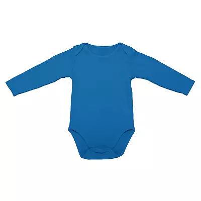 Baby Bodysuit ROYAL BLUE Boys Girls Babygrow Vest Long Sleeve UK Clothing Gift • £4.99