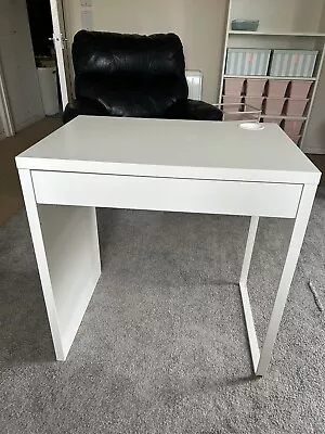 IKEA MICKE Desk White (IKEA HATTEFJÄLL Desk Chair Sold Separately) • £15