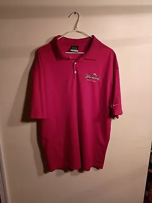 Men’s Nike Dri-Fit Yuengling Lager Hole 19 Red Nike Golf Shirt - Size XL • $20