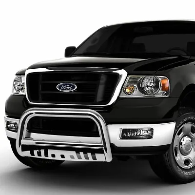 Fit 04-16 Ford F150 Non-Ecoboost/03+Expedition Chrome Bull Bar Push Bumper Guard • $138.88