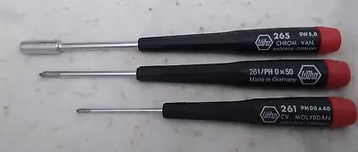 WIHA PH 0 00 & SW 50 Made In Germany Lot Of 3 Hand Tool Screwdrivers  • $19.99