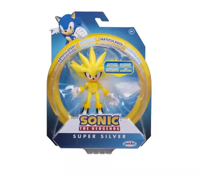 Sonic The Hedgehog Super Silver Action Figure With White Emerald Accessory • $21.50