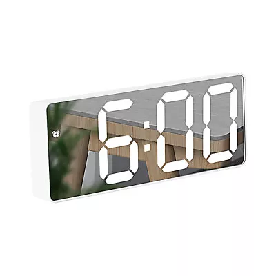 Digital Clock LED MirrM1 Display Alarm Temperature Time Table Modern Desk Decor • $14.96