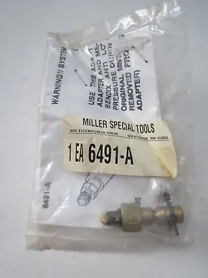 New Miller Tool 6491-a Brake Test Pressure Gauge Adapter 6491  • $14.95