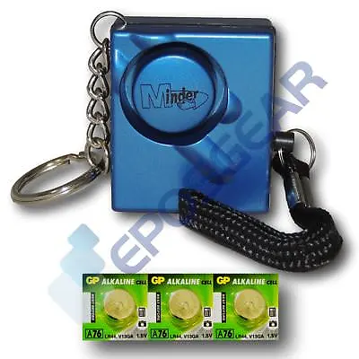 Blue 140db Personal Panic Rape Attack Safety Keyring Alarm With Spare Batteries • £5.71