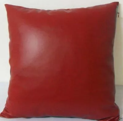 Pillow Cushion Cover Leather Decor Set Genuine Soft Lambskin Red All Sizes 5 • $36