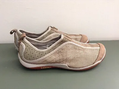 Merrell Lorelei Womens Shoes Sneakers Zip Closure Deep Tan 9 Great Condition!! • $19.95