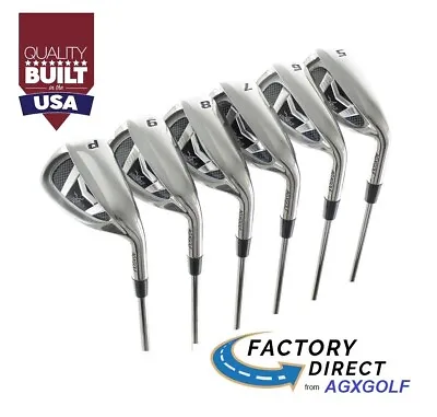 AGX SENIOR MEN'S XS WIDE SOLE GRAPHITE 5-PW IRON SET; RIGHT Or LEFT ALL LENGTHS • $322.62