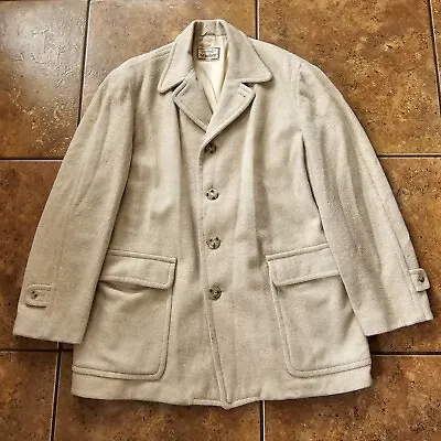 60s McGregor Wool Jacket Western Cream 70s Size 44 Outdoor True Vintage  • $101.64