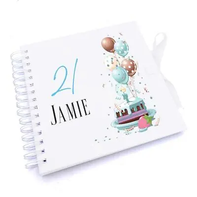 Personalised 21st Birthday Gifts For Him Scrapbook Photo Album UV-585 • £15.49