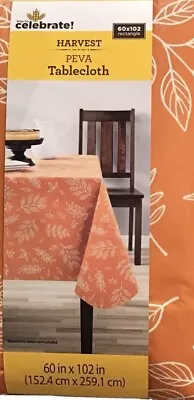 Fall Tablecloth Autumn Leaves Orange Harvest PEVA  Size 60 X 102 Rectangler. NWT • $11.16