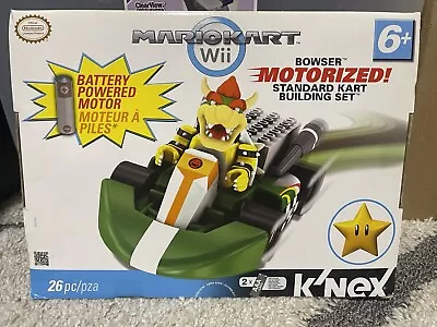 K'nex Mario Kart Wii Bowser Motorized Building Set New With Super Star 26 Pieces • $24