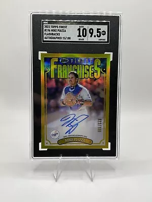 MIKE PIAZZA 2023 Topps Finest Flashbacks Franchises REFRACTOR AUTO Dodgers /100 • $175