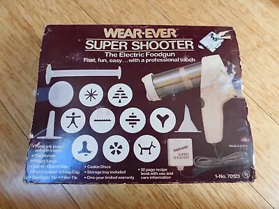 Vintage Wear-Ever 70123 Super Shooter Electric Food Gun Cookie Press Complete • $49.95