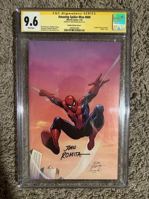 THE AMAZING SPIDER-MAN 800 John Romita Variant C  Signed Romita Sr. CGC 9.6 NM • £436.27