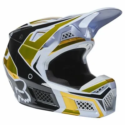 $415.96 • Buy FOX RACING V3 RS Mirer Helmet - WHT/BLK - ADULT XL - 28028-058-XL