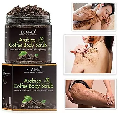£11.97 • Buy Premium Bio Active Coffee Arabica Dead Sea Salt Body Scrub Natural Detoxifying