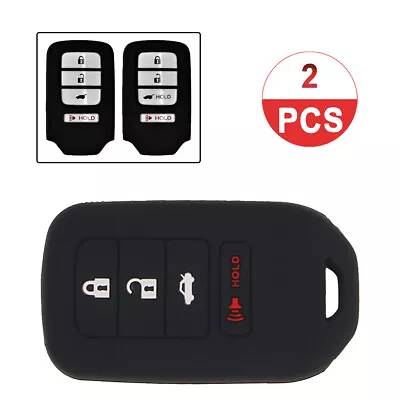 2PCS Silicone Key Fob Cover Case For Honda Accord Civic CRV Ridgeline 4 Buttons • $9.75