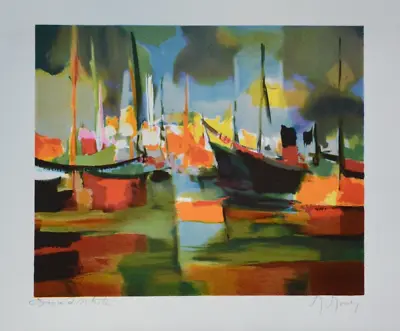 Marcel Mouly  Port De Peche  Limited Edition Signed And Numbered Lithograph • $299