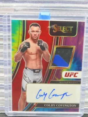 2022 Select UFC Colby Covington Memorabilia Tie-Dye Prizm Patch Relic Auto 01/25 • $0.99