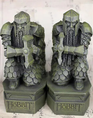 The Hobbit :The Desolation Of Smaug Lonely Mountain Dwarf Statue Bookends  • $93.17