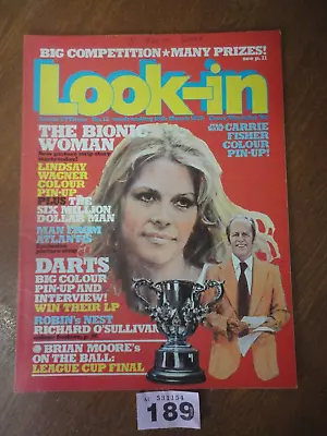 No. 12 March 1978 Look In Magazine - DARTS Lindsay Wagner STAR WARS Cup Final • £11.95