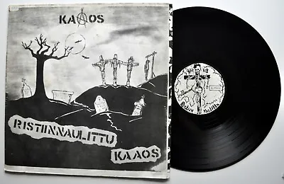 KAAOS Ristiinnaulittu Kaaos LP Finnish Punk 1991 Reissue LAMA Rattus  #98 • $49