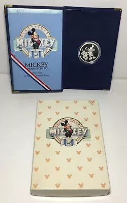 Mickey Mouse Steamboat Willie Sixty Years With You 1oz Silver Coin W/ Box +COA • $49.99