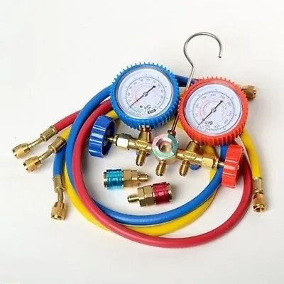 $91.99 • Buy Auto Air Conditioning AC A/C Refrigeration Charging Gauges Set Gage