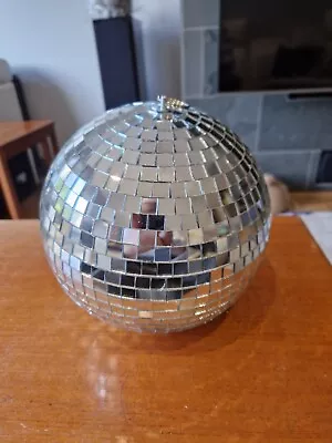 Mirror Disco Ball Silver Hanging Glitter Ball For DJ Dance Party Parties 6 SIZES • £10