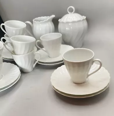 Royal Chapus Limoges Tea Set 8 Demitasse Cups With Saucerscreamersugar Bowl • £166.28