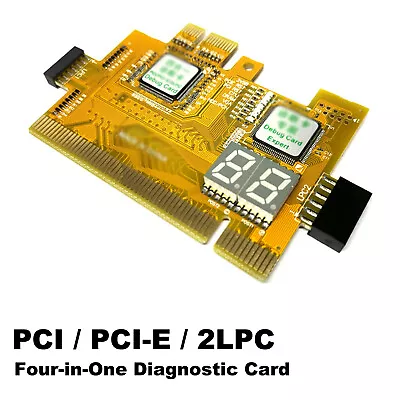 PCI PCIe 2LPC Motherboard  Diagnostic Card Computer Fault Test Card Desktop • $41.99