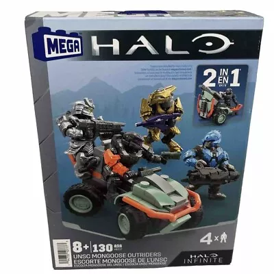 Mega Bloks Halo Infinite Mongoose Outriders 2 In 1 Mattel Construx With Figures  • £12.99