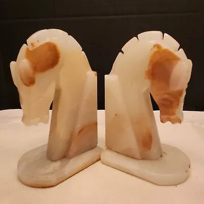 1950's Horsehead Onyx Bookends • $50