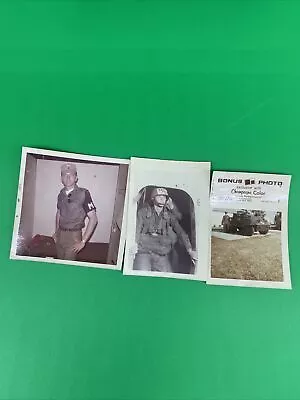 Vintage Photographs Lot Of 3 Military 1970’s Tank Military Police Parachute Jump • $8.79