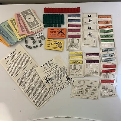 Vintage 1961 Monopoly By Parker Brothers. Replacement Play Pieces Lot 8 Tokens • $14.99