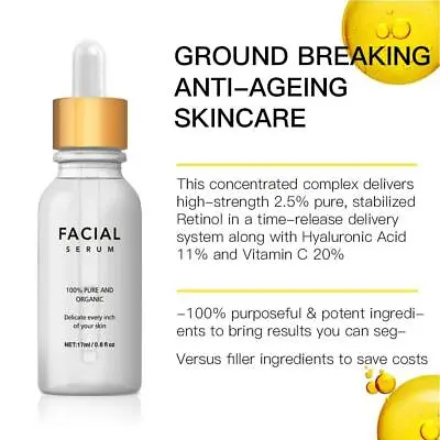 $5.79 • Buy Hyaluronic Acid / Retinol / Vitamin C Liquid Serum Anti-aging Whitening 17ml